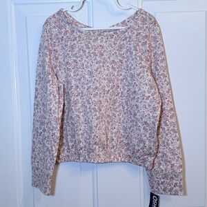 OshKosh B'gosh Floral Long Sleeve Tee - Pink and White